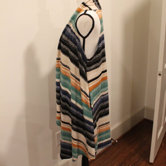 Multicolored Striped Duster with Pockets Size M - Picture 6 of 7